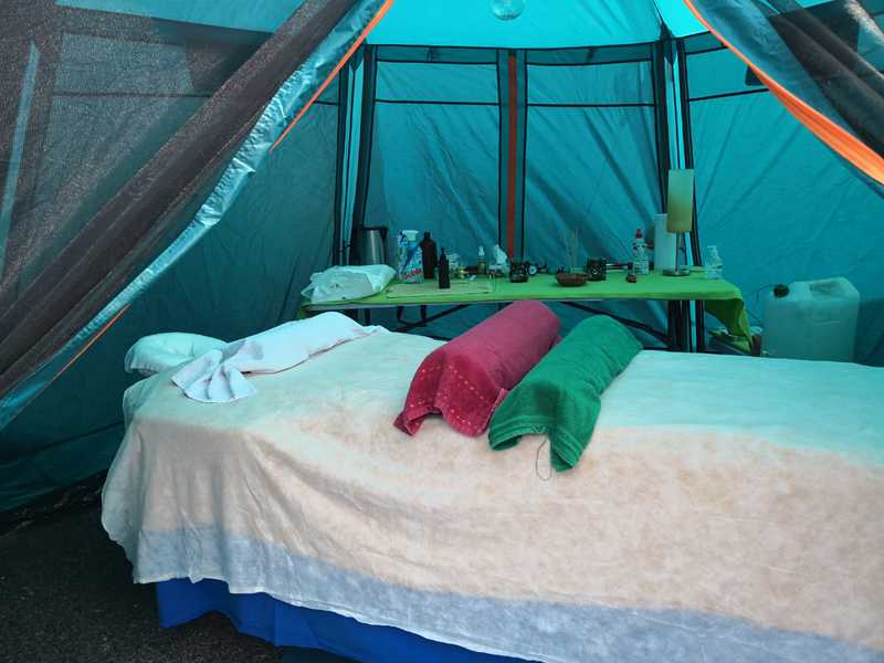 Massage an der Rennstrecke