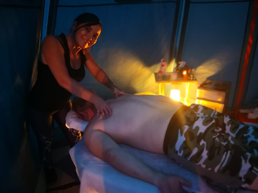 Massage an der Rennstrecke